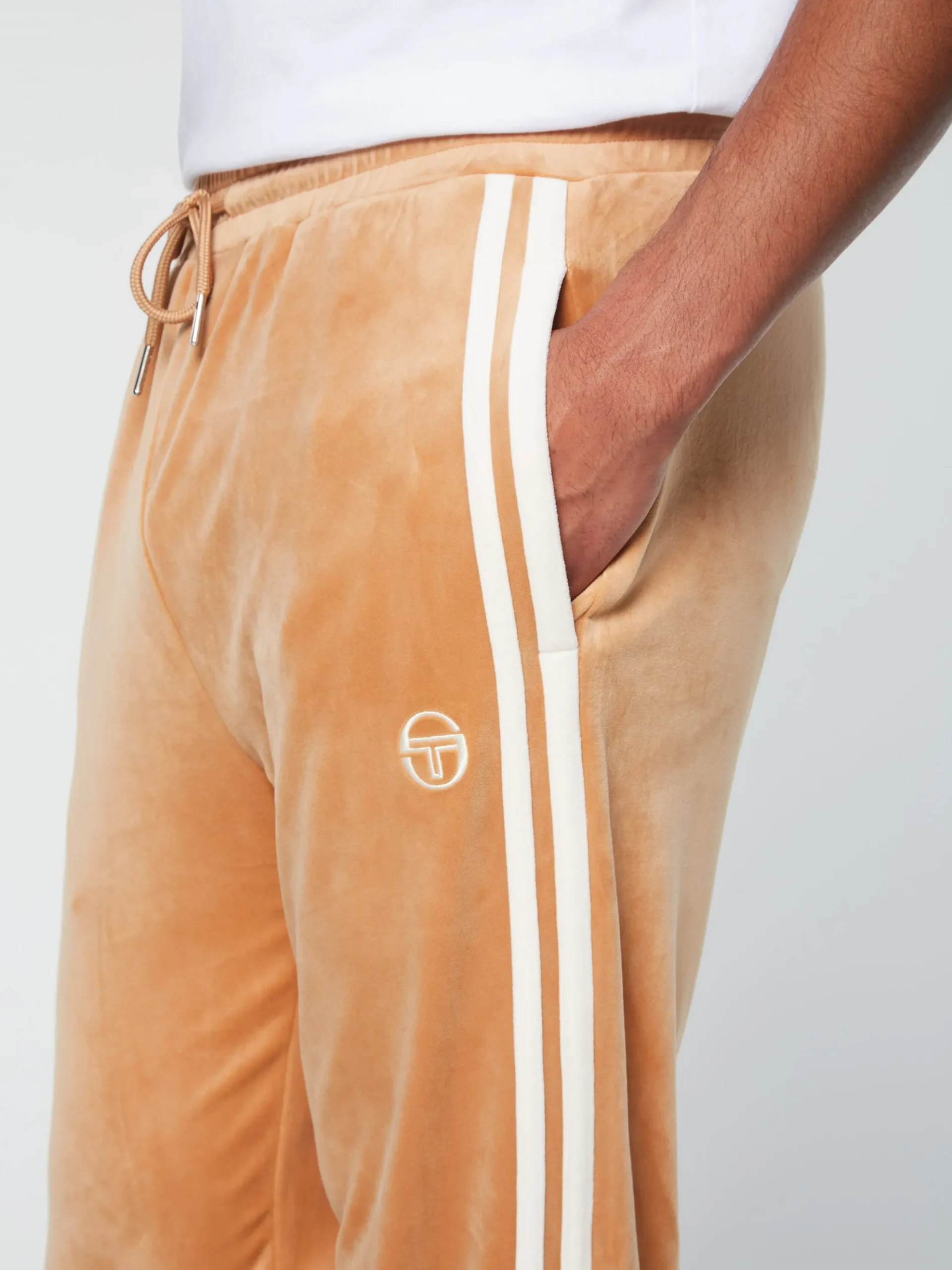 Sergio Tacchini Debossed Damarindo Velour Track Pant- MEERKAT Best