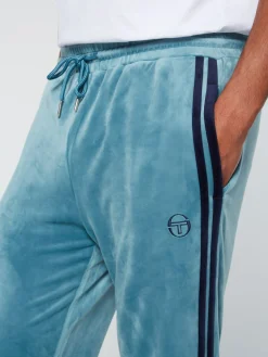 Sergio Tacchini Debossed Damarindo Velour Track Pant- LARKSPUR Sale