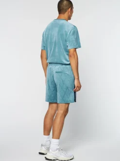 Sergio Tacchini Debossed Damarindo Velour Short- LARKSPUR New