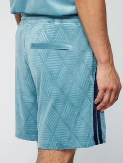 Sergio Tacchini Debossed Damarindo Velour Short- LARKSPUR New