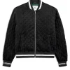 Sergio Tacchini Fasano Quilted Velour Jacket- BLACK BEAUTY Sale