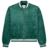 Sergio Tacchini Fasano Quilted Velour Jacket- RAINFOREST Hot