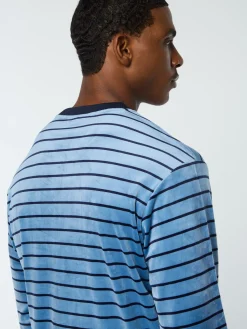 Sergio Tacchini Foggia Velour Crewneck- CORONET BLUE Best