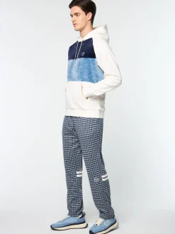 Sergio Tacchini Foggia Velour Debossed Hoodie- GARDENIA Outlet