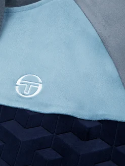 Sergio Tacchini Foggia Velour Debossed Hoodie- GRISAILLE Best