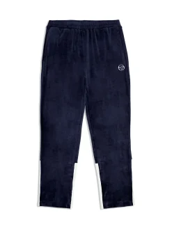 Sergio Tacchini Foggia Velour Debossed Track Pant- MARITIME BLUE New