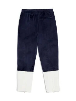 Sergio Tacchini Foggia Velour Debossed Track Pant- MARITIME BLUE New