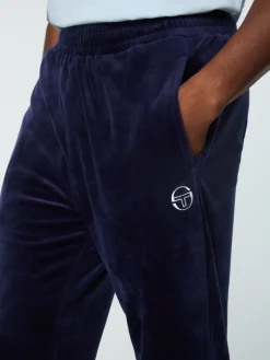 Sergio Tacchini Foggia Velour Debossed Track Pant- MARITIME BLUE New