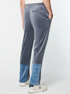 Sergio Tacchini Foggia Velour Debossed Track Pant- GRISAILLE Clearance