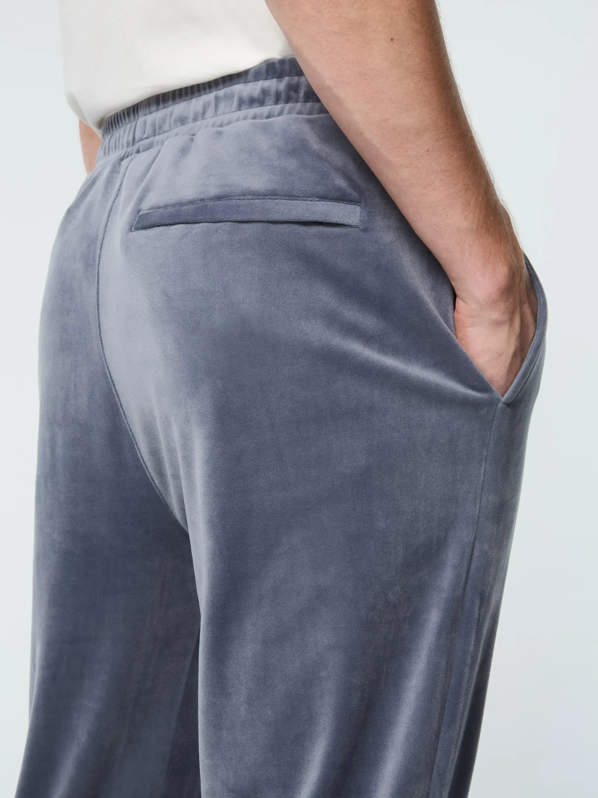 Sergio Tacchini Foggia Velour Debossed Track Pant- GRISAILLE Clearance