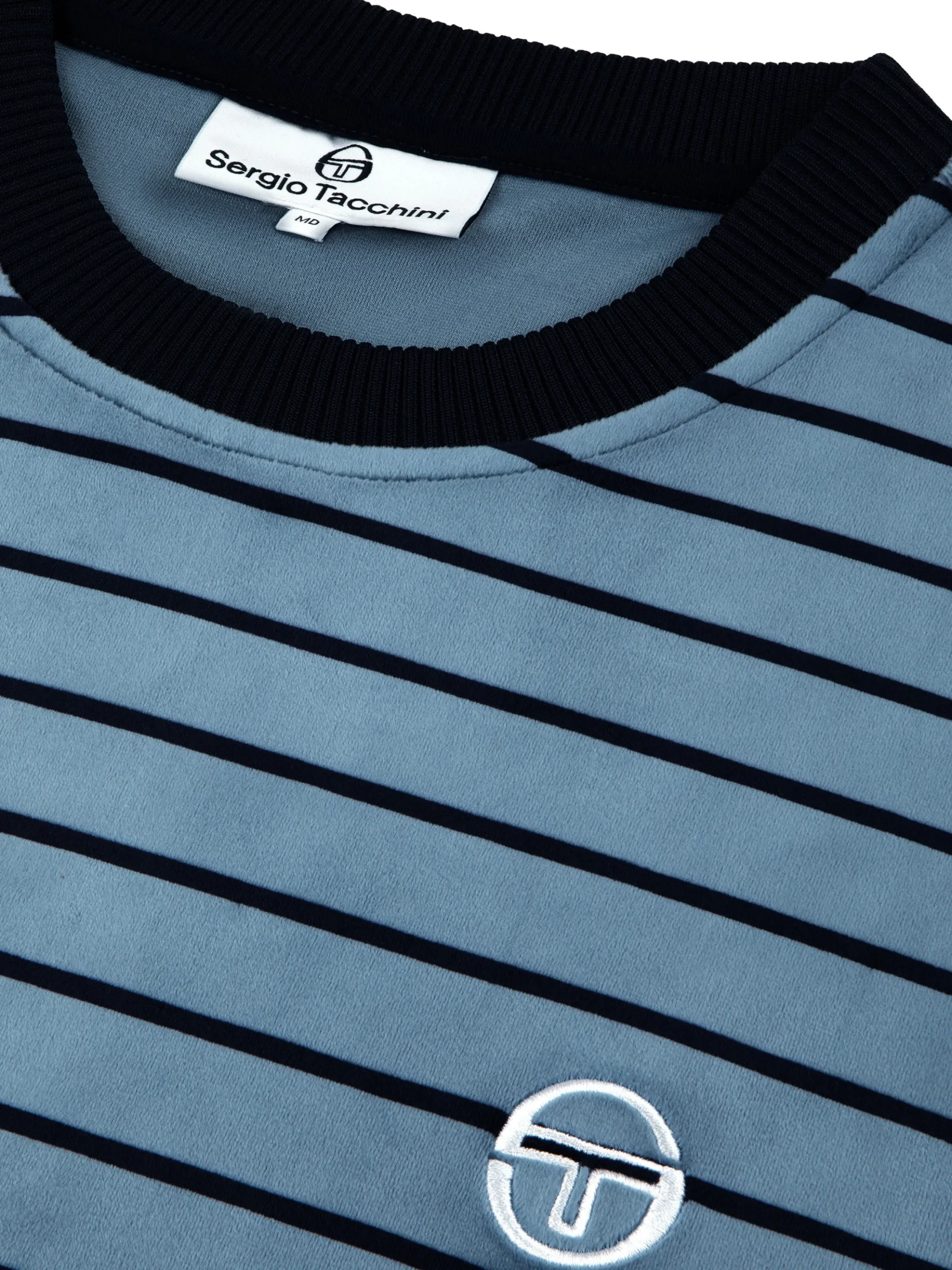Sergio Tacchini Foggia Velour T-Shirt- CORONET BLUE New
