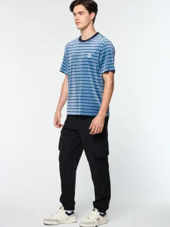 Sergio Tacchini Foggia Velour T-Shirt- CORONET BLUE New