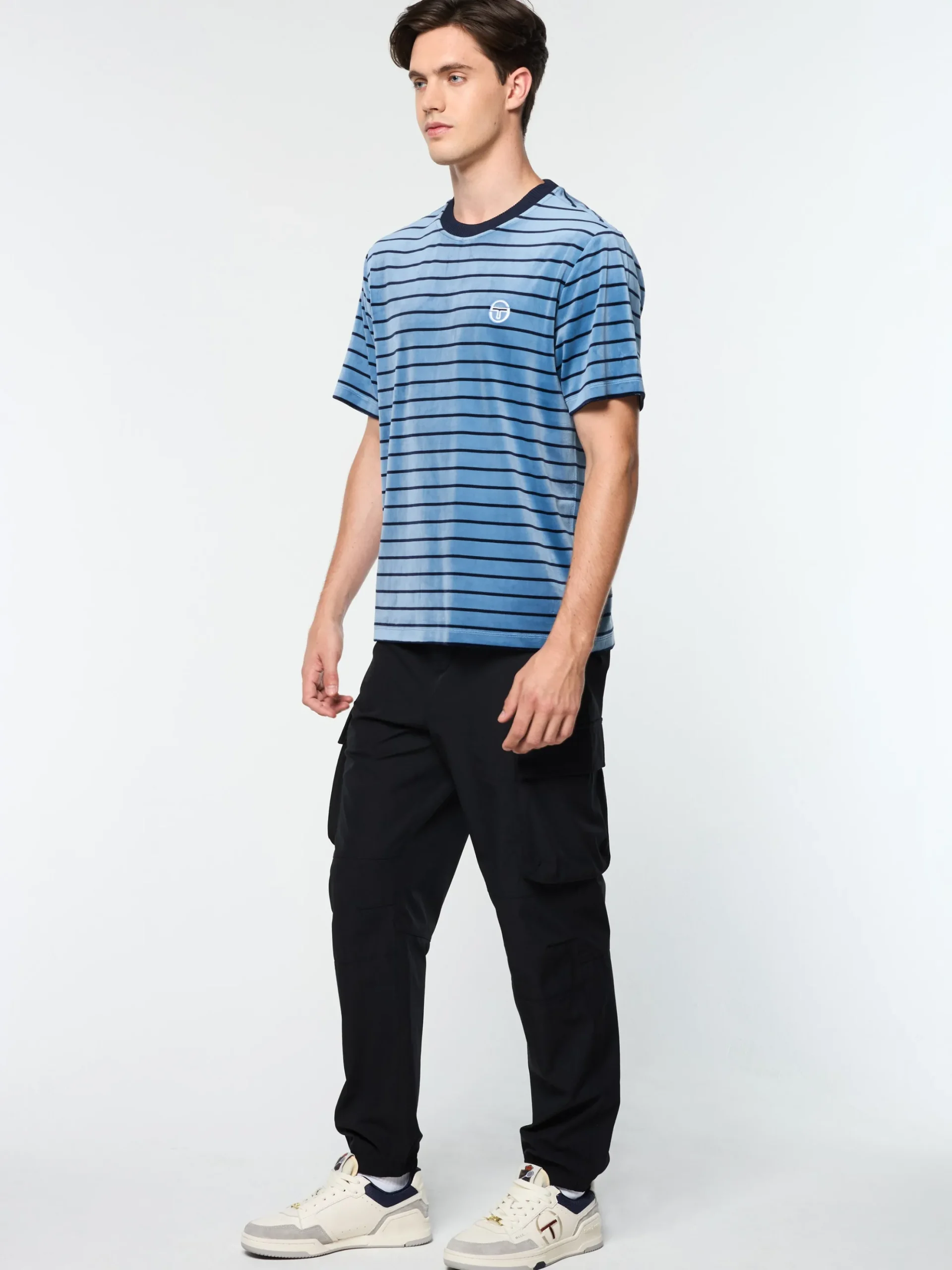 Sergio Tacchini Foggia Velour T-Shirt- CORONET BLUE New