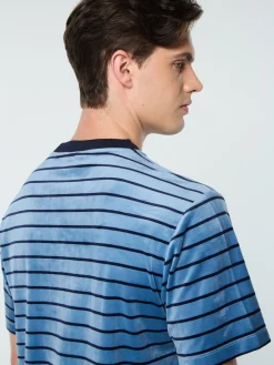 Sergio Tacchini Foggia Velour T-Shirt- CORONET BLUE New