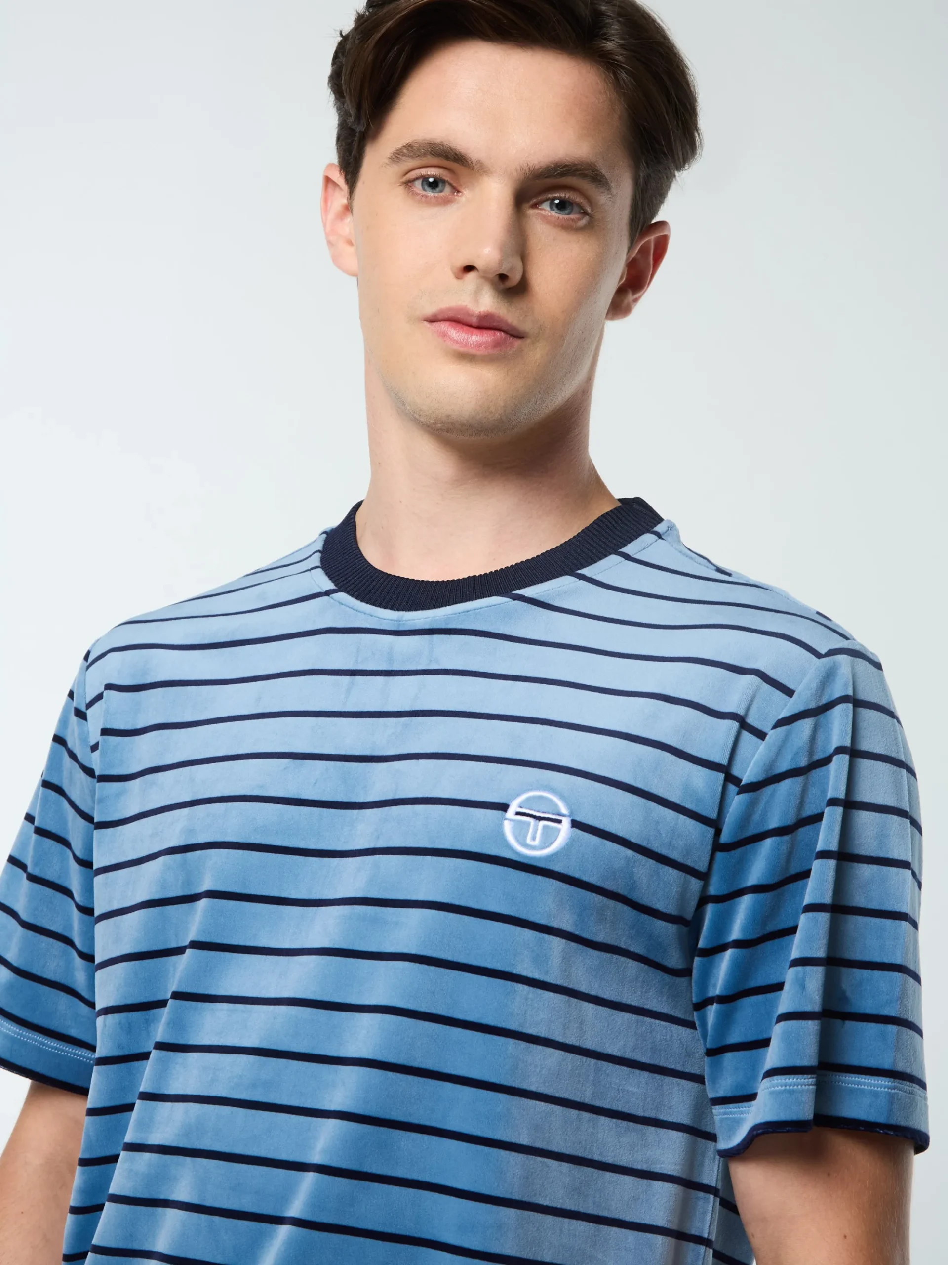 Sergio Tacchini Foggia Velour T-Shirt- CORONET BLUE New