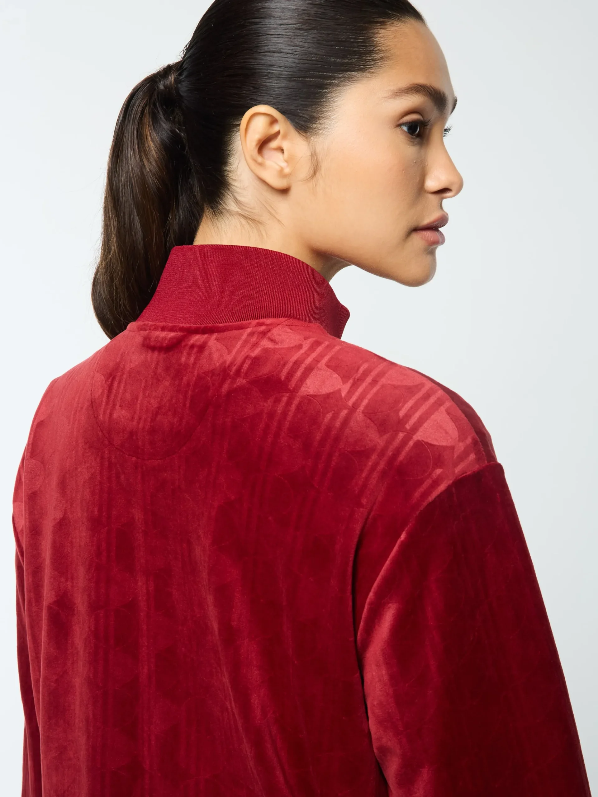 Sergio Tacchini Gabrisa Velour Track Jacket- SUN DRIED TOMATO Outlet