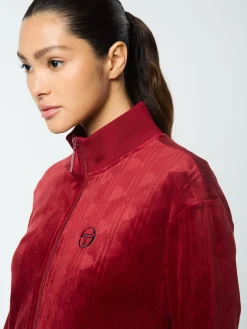 Sergio Tacchini Gabrisa Velour Track Jacket- SUN DRIED TOMATO Outlet