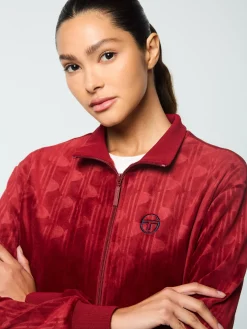 Sergio Tacchini Gabrisa Velour Track Jacket- SUN DRIED TOMATO Outlet