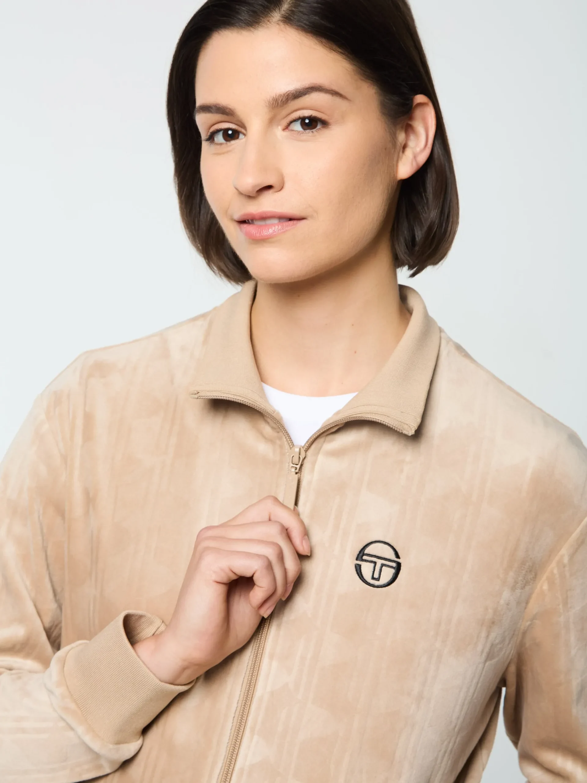 Sergio Tacchini Gabrisa Velour Track Jacket- HUMUS Hot