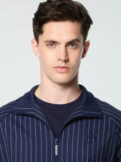 Sergio Tacchini Gessato Suiting Track Jacket- MARITIME BLUE Discount