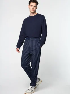 Sergio Tacchini Gessato Suiting Track Pant- MARITIME BLUE Clearance