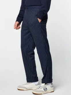 Sergio Tacchini Gessato Suiting Track Pant- MARITIME BLUE Clearance