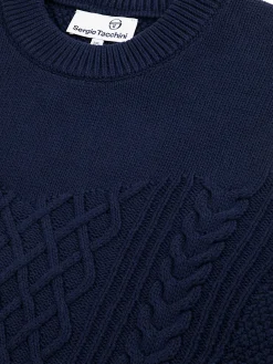 Sergio Tacchini Giacomo Knit Sweater- MARITIME BLUE Hot