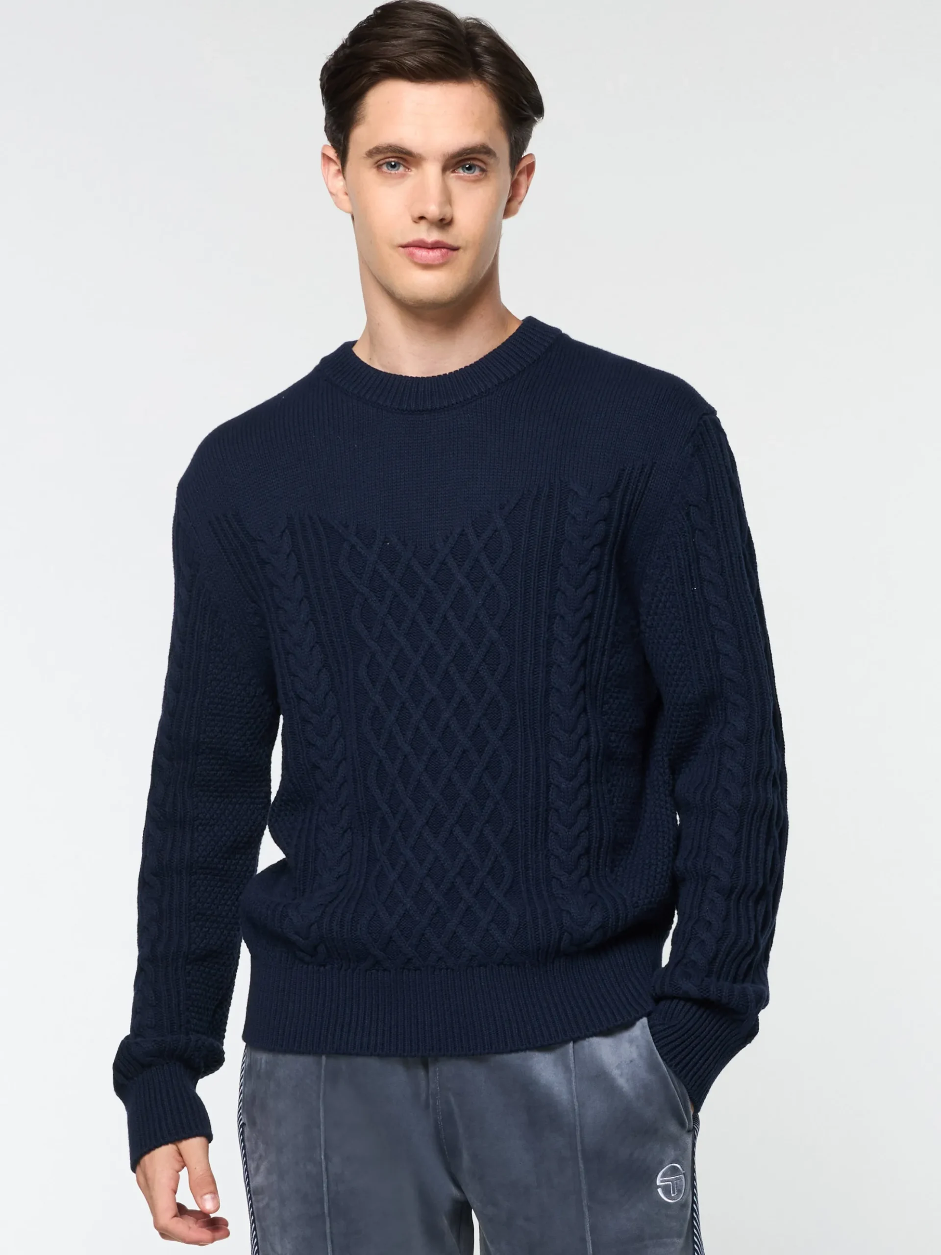 Sergio Tacchini Giacomo Knit Sweater- MARITIME BLUE Hot