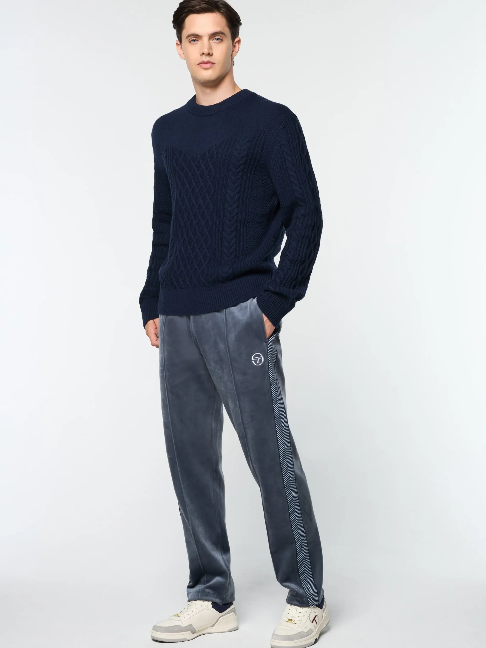 Sergio Tacchini Giacomo Knit Sweater- MARITIME BLUE Hot