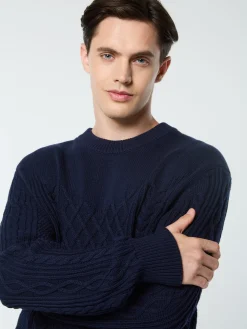 Sergio Tacchini Giacomo Knit Sweater- MARITIME BLUE Hot