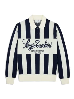 Sergio Tacchini Gioco Jacquard Long Sleeve Polo- GARDENIA Hot