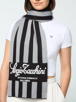Sergio Tacchini Gioco Jacquard Scarf- BLACK BEAUTY Outlet