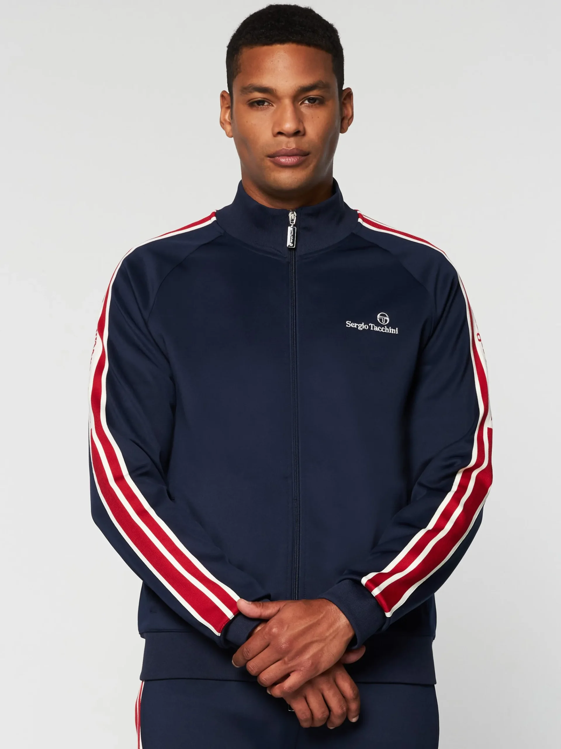 Sergio Tacchini Gromo Tape Track Jacket- MARITIME BLUE Hot