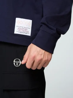 Sergio Tacchini Inverno Long Sleeve T-Shirt- MARITIME BLUE Discount