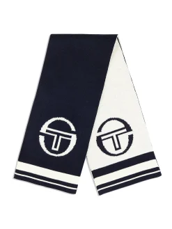 Sergio Tacchini La Faccia Jacquard Scarf- MARITIME BLUE Sale