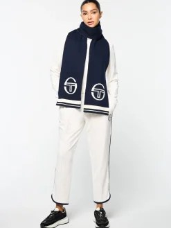 Sergio Tacchini La Faccia Jacquard Scarf- MARITIME BLUE Sale