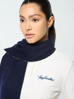 Sergio Tacchini La Faccia Jacquard Scarf- MARITIME BLUE Sale