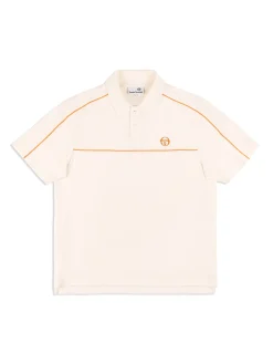 Sergio Tacchini Lioni Velour Polo Archivio- GARDENIA Clearance