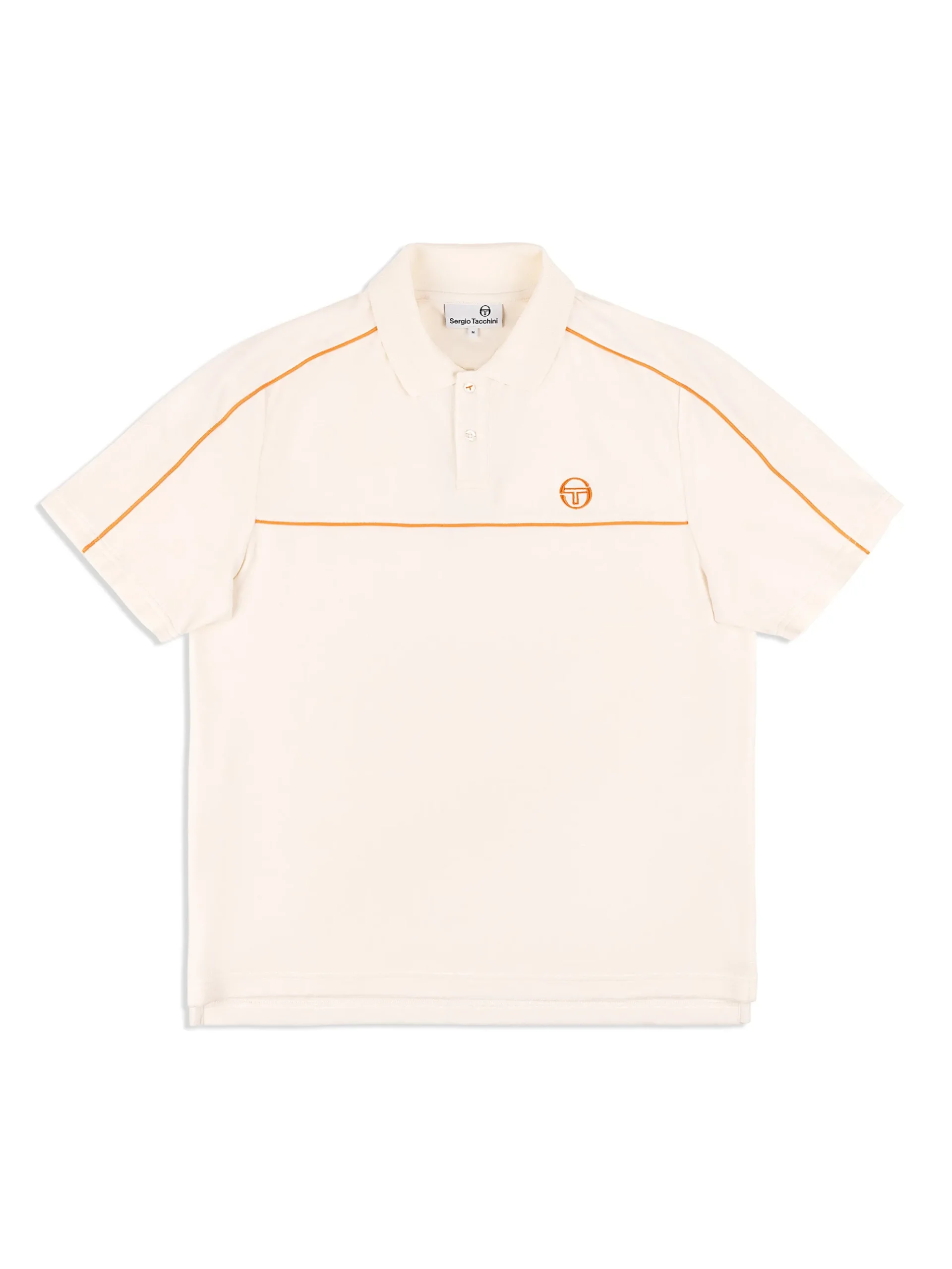 Sergio Tacchini Lioni Velour Polo Archivio- GARDENIA Clearance