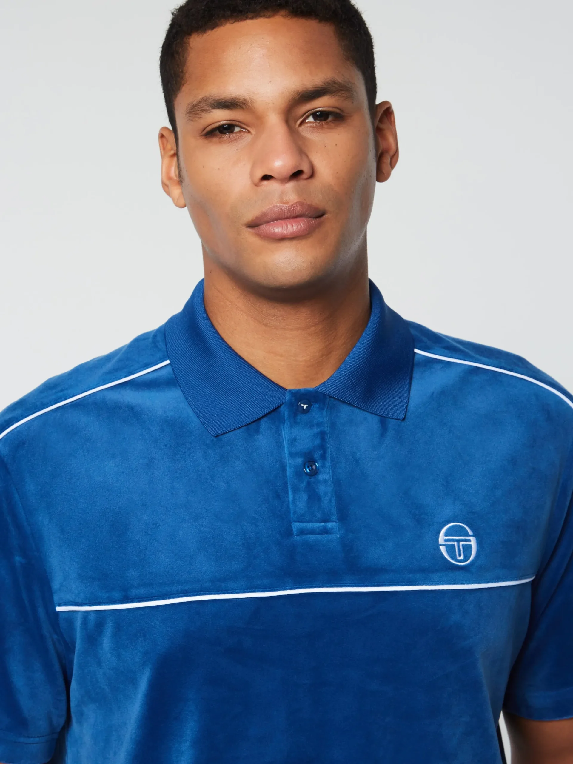 Sergio Tacchini Lioni Velour Polo Archivio- LIMOGES Best