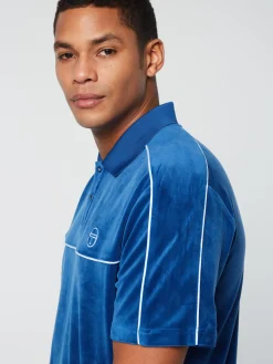 Sergio Tacchini Lioni Velour Polo Archivio- LIMOGES Best