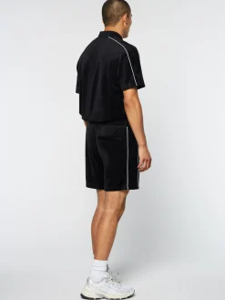 Sergio Tacchini Lioni Velour Short Archivio- BLACK BEAUTY Fashion