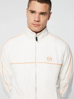 Sergio Tacchini Lioni Velour Track Jacket Archivio- GARDENIA Clearance