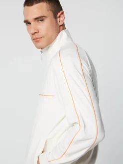 Sergio Tacchini Lioni Velour Track Jacket Archivio- GARDENIA Clearance