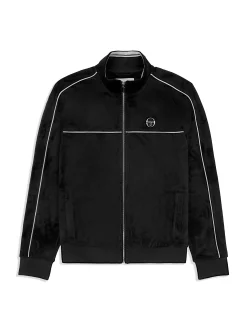 Sergio Tacchini Lioni Velour Track Jacket- BLACK BEAUTY Discount