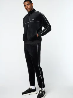 Sergio Tacchini Lioni Velour Track Jacket- BLACK BEAUTY Discount