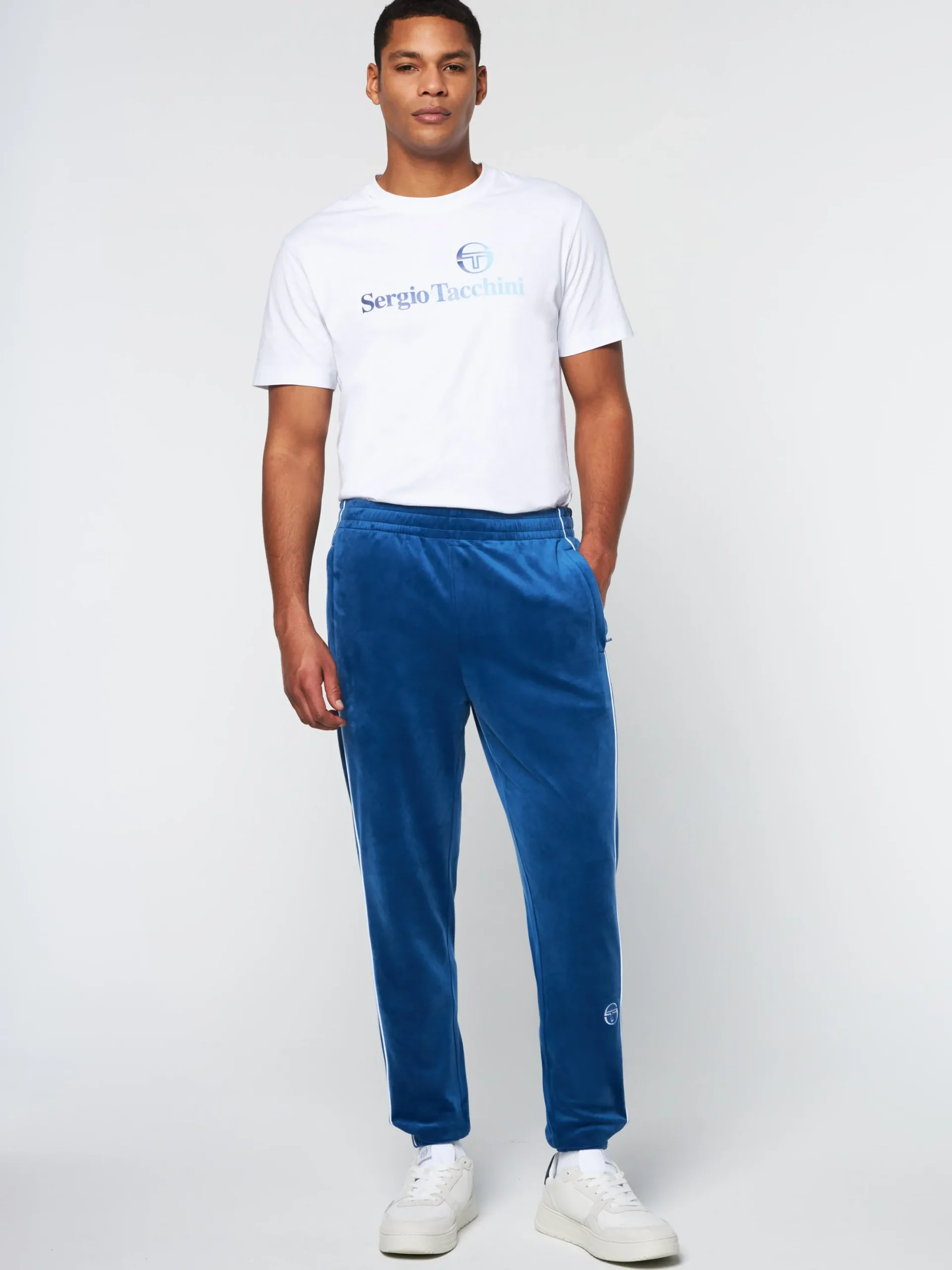 Sergio Tacchini Lioni Velour Track Pant Archivio- LIMOGES Clearance