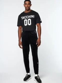 Sergio Tacchini Lioni Velour Track Pant- BLACK BEAUTY New
