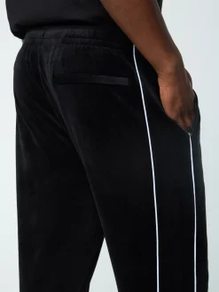 Sergio Tacchini Lioni Velour Track Pant- BLACK BEAUTY New