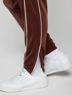 Sergio Tacchini Lioni Velour Track Pant- DEEP MAHOGANY Outlet